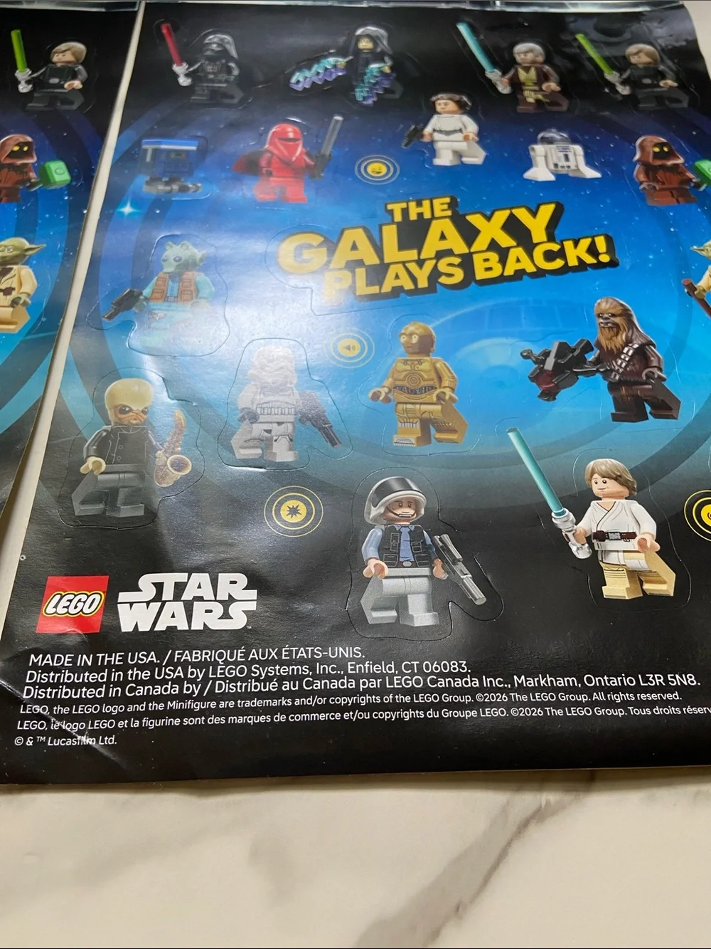 Lego Smart Play Star Wars Blue Galaxy Exclusive Limited Edition Stickers to Cus